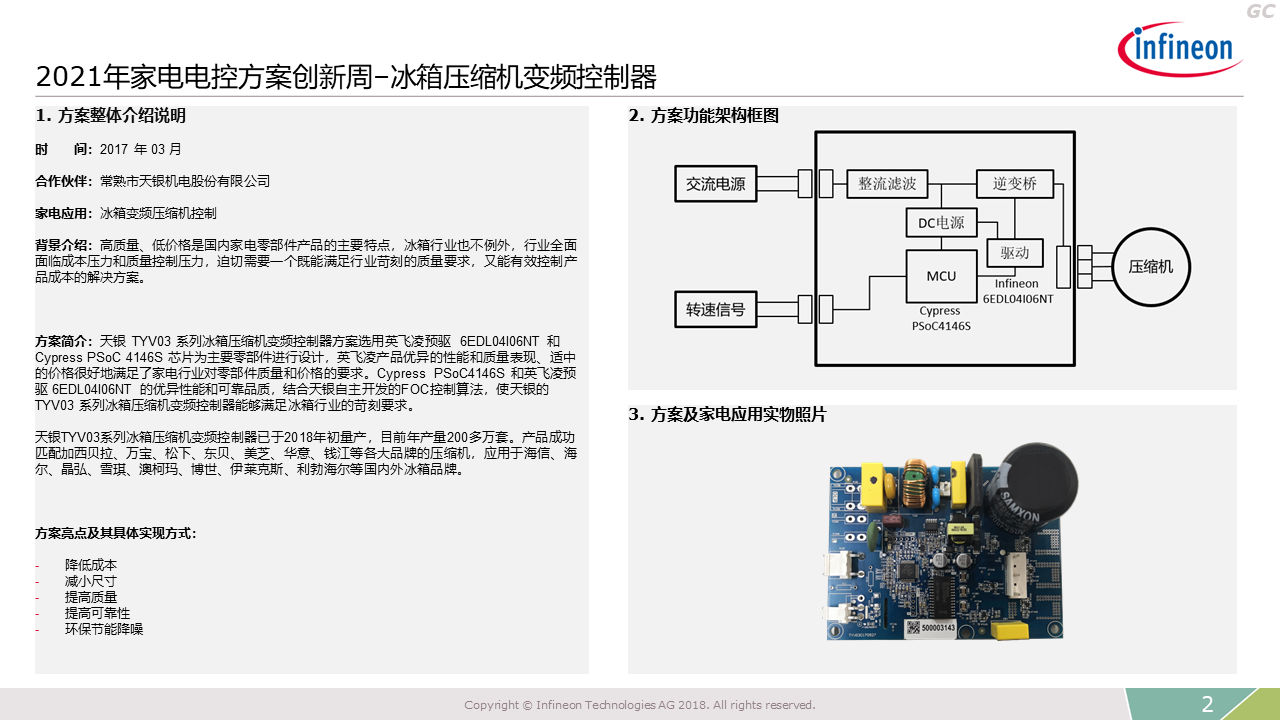 2021 Innovation Week Refrigerator Compressor Frequency Controller Changshu Tianyin