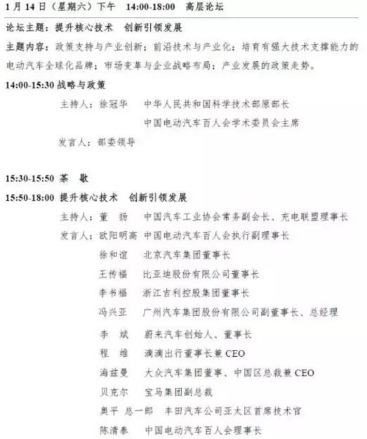 China Electric Vehicles Forum Agenda Part2