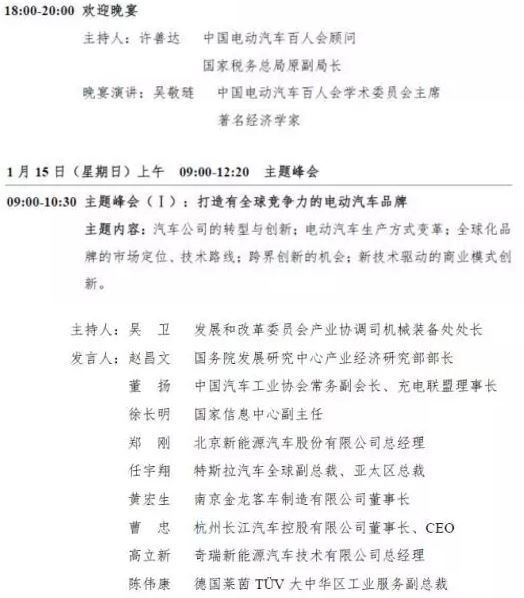 China Electric Vehicles Forum Agenda Part3