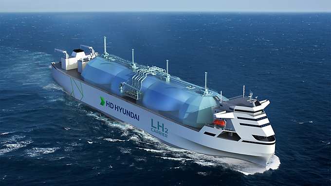 韩国造船海洋的LH2运输舰概念设计