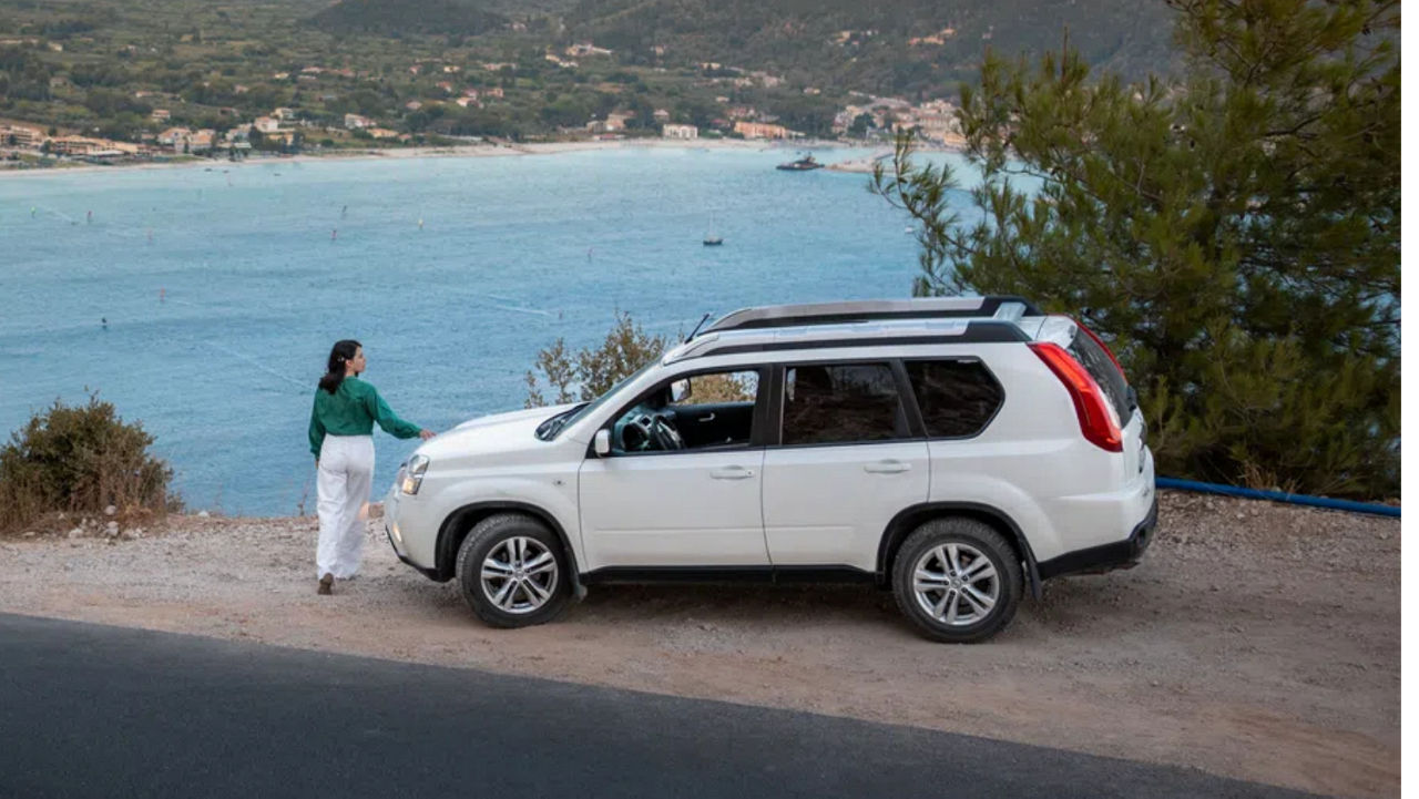 SUV on the mountains