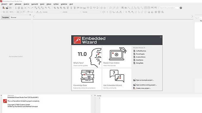 embedded wizard gui