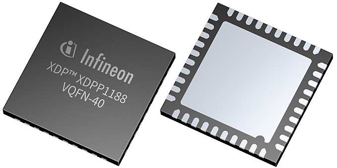 Infineon has expanded its XDP™ family of digital power control ICs with a new power controller, the XDPP1188-200C.